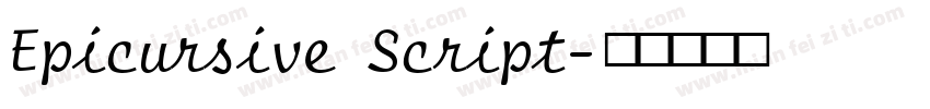 Epicursive Script字体转换